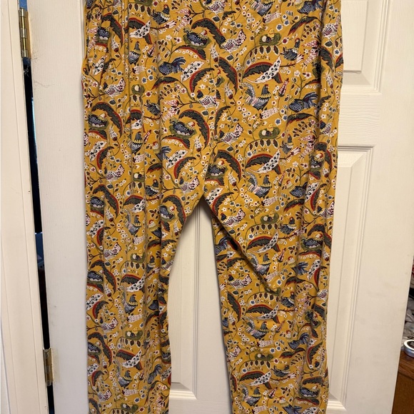 Vera Bradley Yellow Multi Floral Paisley Pajama Pants - Picture 2 of 4